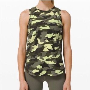Lululemon Athletica Sleeveless Camo Tank Top Women Size XS Color Green/Gray